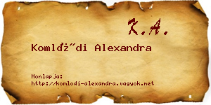 Komlódi Alexandra névjegykártya